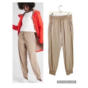 Athleta Tan Camden Pull on Drawstring Joggers